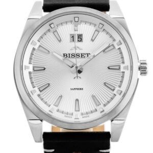 zegarek męski bisset bscf40 (zb095a) - szafirowe szkło