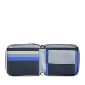 dudu zip around purse with rfid blocking in soft leather small women's wallet with coin pocket and card slots