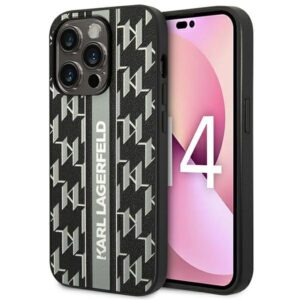karl lagerfeld klhcp14lpgklskg iphone 14 pro 6,1" hardcase szary/grey monogram stripe