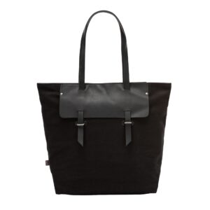 dudu large tote shoulder bag for women in canvas and leather two-colored shopping handbag zip closure