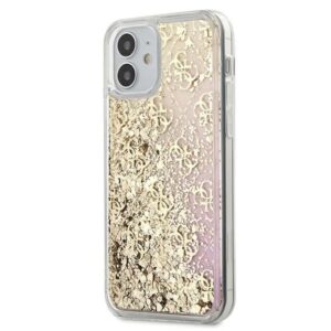 guess guhcp12slg4ggpigo iphone 12 mini 5,4" złoty/gold hardcase gradient liquid glitter 4g