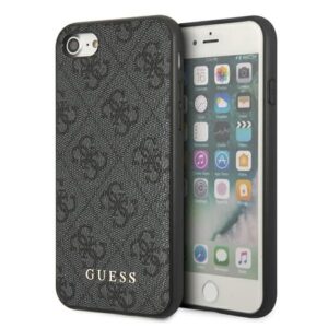 guess guhci8g4gfgr iphone se 2022 / 2020 / 7 / 8 szary/grey hard case 4g metal gold logo