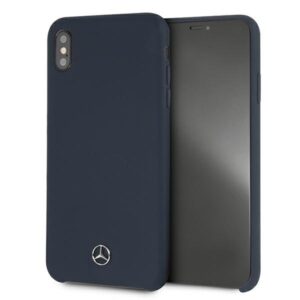 mercedes mehci65silna iphone xs max niebieski/blue hardcase silicone line