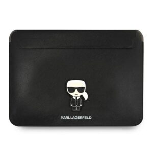 karl lagerfeld sleeve klcs16pisfbk 16" czarny/black saffiano ikonik karl