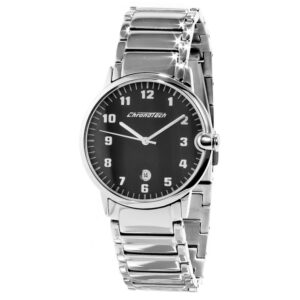 elegancki, srebrny damski zegarek chronotech