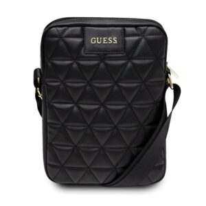 guess torba gutb10qlbk 10" czarna/black quilted tablet bag