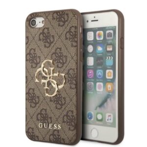guess guhci84gmgbr iphone 7/8/se 2020/2022 brązowy/brown hardcase 4g big metal logo