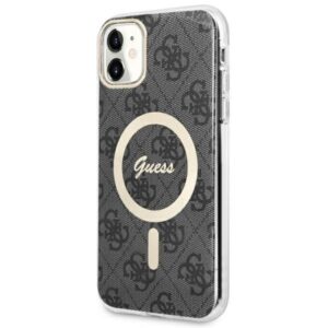 guess guhmn61h4stk iphone 11 6.1" czarny/black hardcase 4g magsafe