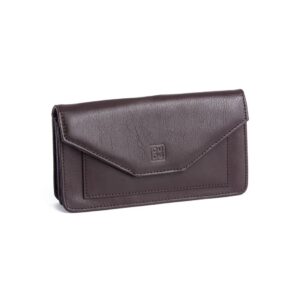 panie burro skóra długa klapa-over purse multi credit card wallet with inner zip pocket dudu