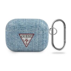 guess guacaptpujullb airpods pro cover niebieski/light blue jeans collection