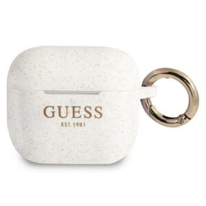 guess gua3sggeh airpods 3 cover biały/white silicone glitter