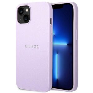 guess guhcp14mpsasbpu iphone 14 plus 6,7" fioletowy/purple saffiano strap