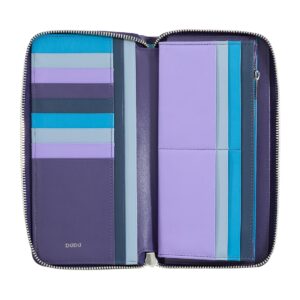 dudu long zipper rfid wallet for women in leather large ladies purse zip around with 14 card slots