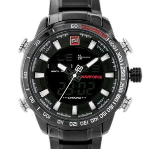 zegarek męski naviforce - nf9093 (zn041c) - black/white + box