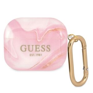 guess gua3unmp airpods 3 cover różowy/pink marble collection