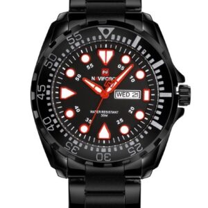 zegarek męski naviforce - nf9105 (zn058b) - black/red