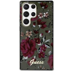 guess guhcs23lhcfwsa s23 ultra s918 zielony/kaki hardcase flower collection