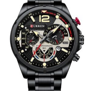 zegarek męski curren 8395 (zc019b) - chronograf