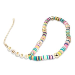 guess zawieszka gustpeam phone strap wielokolorowy/multicolor heishi beads
