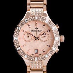 zegarek damski bisset bsbe18 - rosegold (zb547e)