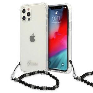 guess guhcp12lkpsbk iphone 12 pro max 6,7"  transparent hardcase black pearl