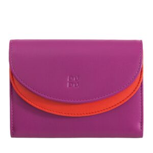 dudu real leather purse wallet rfid blocking z podwójną klapką, kieszenią na monety, 8 miejscami na karty kredytowe i debetowe