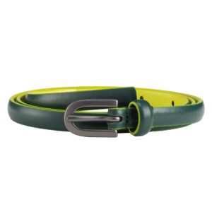 dudu damski skinny waist belt made in italy nappa soft leather elegancki casual thin belt z pin buckle
