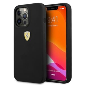 ferrari fessihcp13lbk iphone 13 pro / 13 6,1" czarny/black hardcase silicone