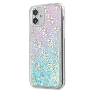 guess guhcp12slg4ggblpi iphone 12 mini 5,4" różowy/pink hardcase gradient liquid glitter 4g