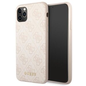 guess guhcn65g4gfpi iphone 11 pro max 6,5" różowy/pink hard case 4g metal gold logo