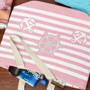różowa duża torba plażowa na plażę torebka shopper lekka t65