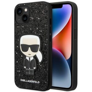 karl lagerfeld klhcp14mgfkpk iphone 14 plus 6,7" hardcase czarny/black glitter flakes ikonik
