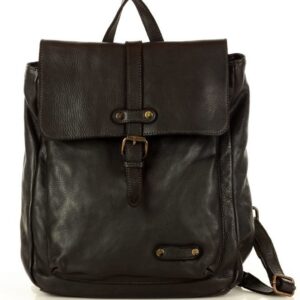 marco mazzini miejski plecak skórzany w stylu old look handmade leather czarny