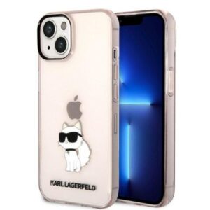 karl lagerfeld klhcp14mhnchtcp iphone 14 plus 6,7" różowy/pink hardcase ikonik choupette