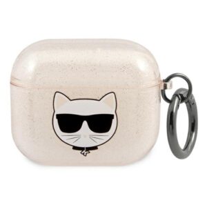 karl lagerfeld kla3uchgd airpods 3 cover złoty/gold glitter choupette