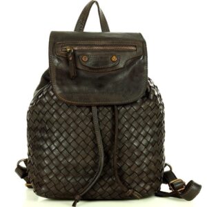 marco mazzini miejski plecak skórzany genuine leather handmade classic brąz caffe