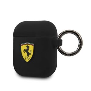 ferrari fesaccsilshbk airpods cover czarny/black silicone