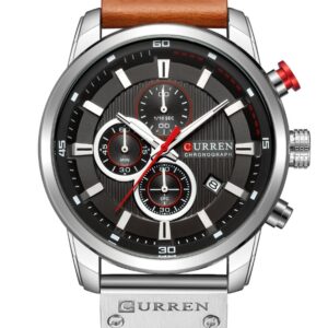zegarek męski curren 8329 (zc027d) - chronograf + box
