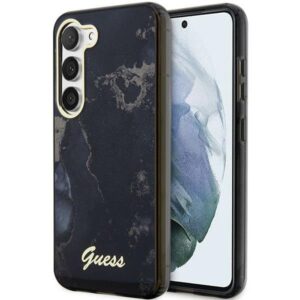 guess guhcs23mhtmrsk s23+ s916 czarny/black hardcase golden marble collection