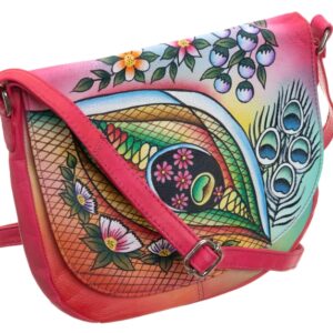 piękna torebka folk ręcznie malowana skóra handmade