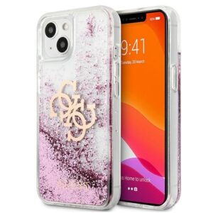 guess guhcp13slg4gpi iphone 13 mini 5,4" różowy/pink hardcase 4g big liquid glitter