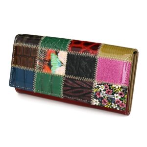 portfel patchwork boho julia rososo skóra duży pudełko m94