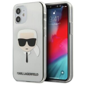 karl lagerfeld klhcp12sktr iphone 12 mini 5,4" hardcase transparent karl`s head