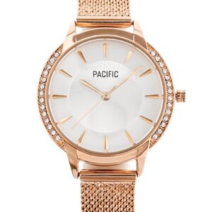 zegarek damski pacific x6167 - siatka - rosegold (zy660c)