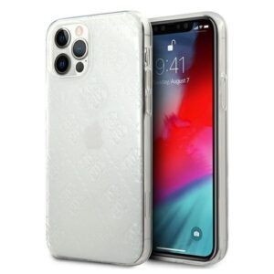 guess guhcp12l3d4gtr iphone 12 pro max 6,7" transparent hardcase 4g 3d pattern collection