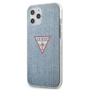 guess guhcp12lpcujullb iphone 12 pro max 6,7"  niebieski/light blue hardcase jeans collection