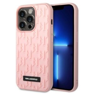 karl lagerfeld klhcp14lrupklpp iphone 14 pro 6,1" hardcase różowy/pink 3d monogram