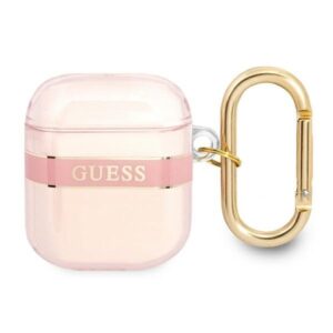 guess  gua2hhtsp airpods cover różowy/pink strap collection