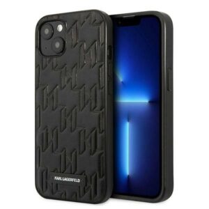 karl lagerfeld klhcp13mmnmp1k iphone 13 6,1" hardcase czarny/black monogram plaque
