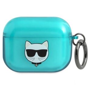 karl lagerfeld klapuchfl airpods pro cover niebieski/blue choupette